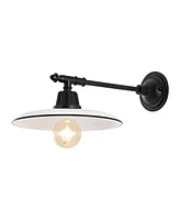 Bonner 12" 1-Light Farmhouse Industrial Indoor, Outdoor Iron Led Victorian Arm Sconce