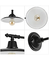 Bonner 12" 1-Light Farmhouse Industrial Indoor, Outdoor Iron Led Victorian Arm Sconce