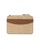 Like Dreams Tanta Straw Faux Leather Mini Card Wallet