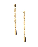 Ettika 18K Gold Plated Zinc Teardrop Linear Earrings