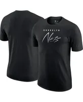 Men's Nike Heather Black Brooklyn Nets Courtside Versus Flight Max90 T-shirt
