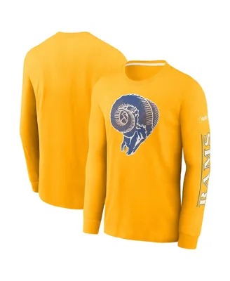 Men's Nike Gold Los Angeles Rams Fashion Tri-Blend Long Sleeve T-shirt
