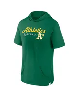 Men's Fanatics Green Oakland Athletics Offensive Strategy Short Sleeve Pullover Hoodie