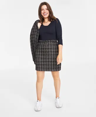 On 34th Women's Tweed Mini Skirt, Created for Macy's