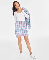 On 34th Women's Tweed Mini Skirt, Created for Macy's