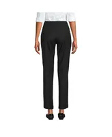 Lands' End Women's High Rise Bi Stretch Pintuck Pencil Ankle Pants