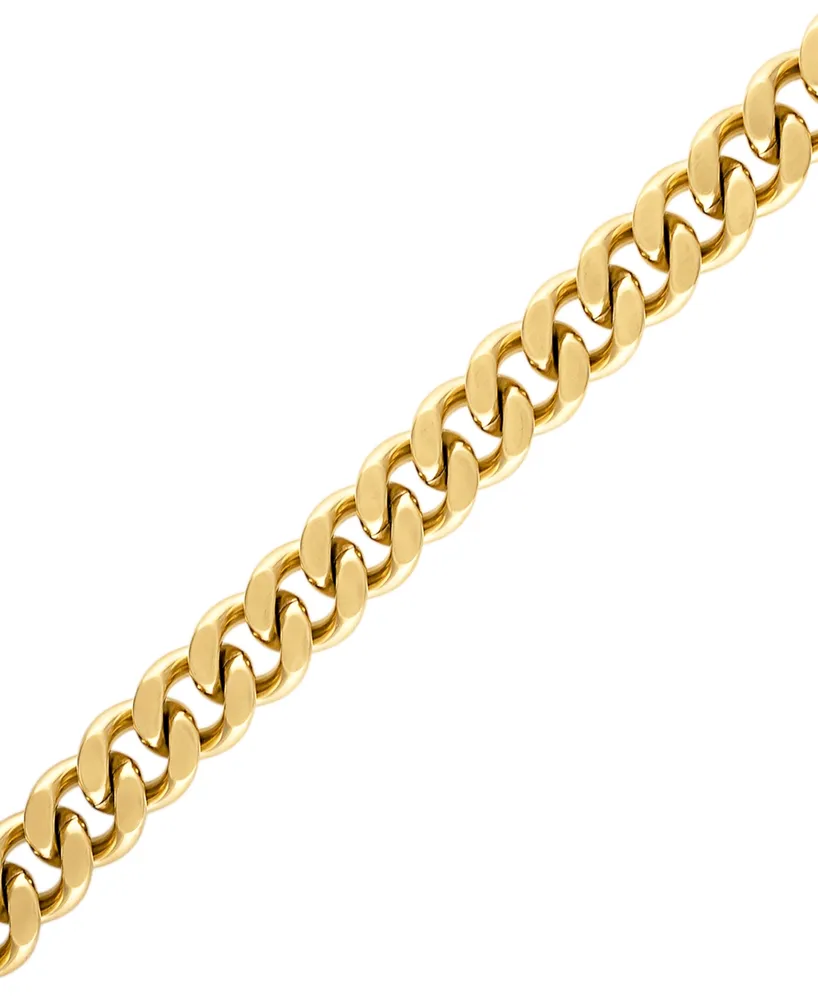 Bulova Men's Classic Curb Chain Bracelet in Gold-Plated Stainless Steel