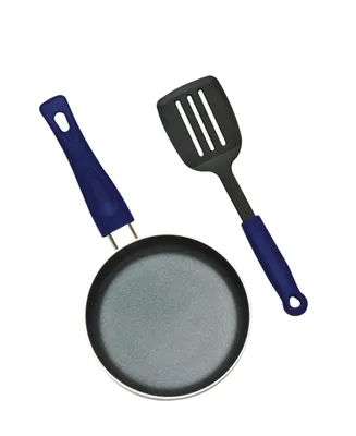Sedona Nonstick Aluminum 5.5" Mini Fry Pan with Nylon Turner Set
