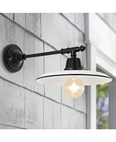 Bonner 12" 1-Light Farmhouse Industrial Indoor, Outdoor Iron Led Victorian Arm Sconce