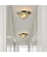 Malia 12" 1-Light Traditional Transitional Iron Led Flush Mount