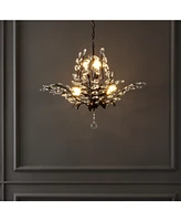 Diantha 28.5" 7-Light Contemporary Bohemian Iron, Acrylic Led Pendant