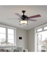 Brantley 52" 2-Light Bohemian Farmhouse Iron Led Ceiling Fan