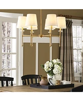 Cillian 27" 6-Light Mid-Century Modern Iron Led Chandelier