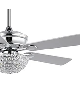 Cammy 52" 3-Light Traditional Transitional Iron Led Ceiling Fan