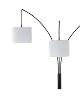 Barrie 78.5" 3-Light Mid-Century Modern Head-Adjustable Iron Led Arc Floor Lamp