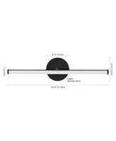 Emerson 20.25" 1-Light Modern Industrial 360-Degree Rotatable Aluminum Integrated Led Vanity Light