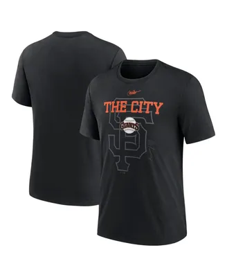 Men's Nike Black San Francisco Giants Rewind Retro Tri-Blend T-shirt