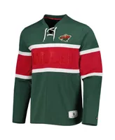 Men's Tommy Hilfiger Green Minnesota Wild Walter Lace-Up Long Sleeve Top