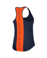 Women's Colosseum Navy Illinois Fighting Illini 10 Days Racerback Scoop Neck Tank Top