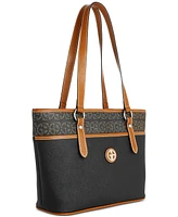 Giani Bernini Block Signature Colorblock Tote, Created for Macy's