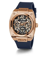 Guess Men's Multifunction Navy Silicone Watch 43mm