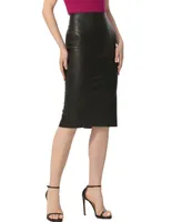 kimi + kai Women's Stretch Faux Leather Pencil Skirt