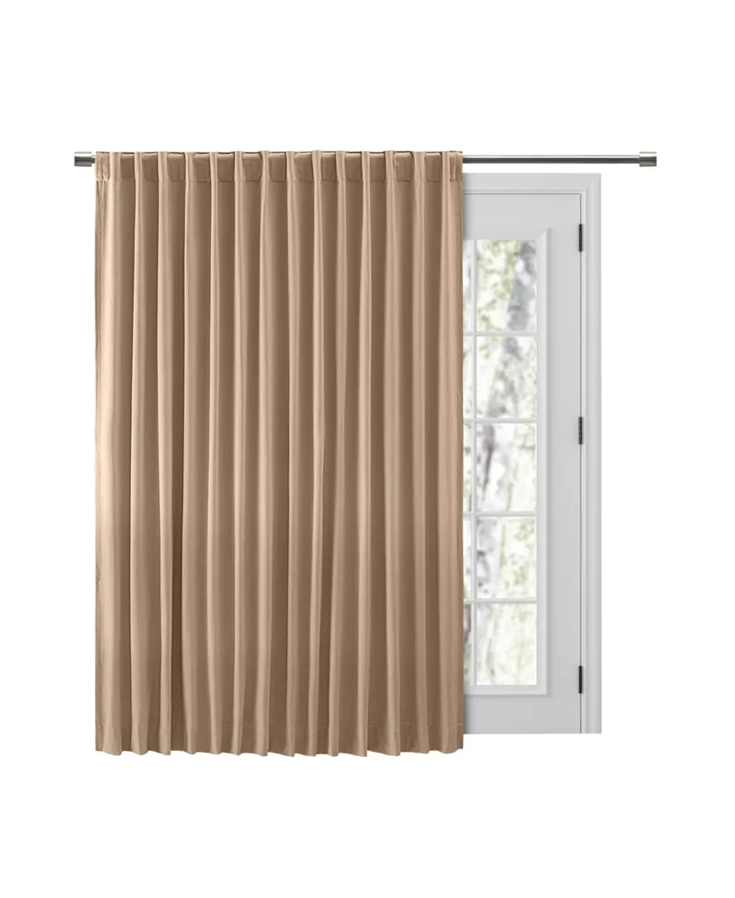 Ricardo Chevron 80C/20P Sustainable Unlined Rod Pocket w/Back Tabs Patio Curtain Panel 96"W x 84"L