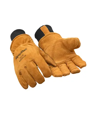 RefrigiWear Men's Warm Fleece Lined Fiberfill Insulated Leather Work Gloves