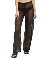 Calvin Klein Women's Wide-Leg Beach Cover-Up Pants