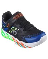 Skechers Little Boys Lights- Flex-Glow Bolt Adjustable Strap Light-Up Casual Sneakers from Finish Line