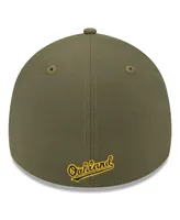 Men's New Era Green Oakland Athletics 2023 Armed Forces Day 39THIRTY Flex Hat