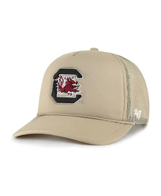 Men's '47 Brand Khaki South Carolina Gamecocks Foam Front Mesh Trucker Snapback Hat