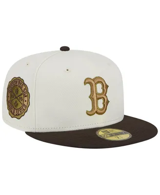 Men's New Era White, Brown Boston Red Sox 1915 World Series 59FIFTY Fitted Hat