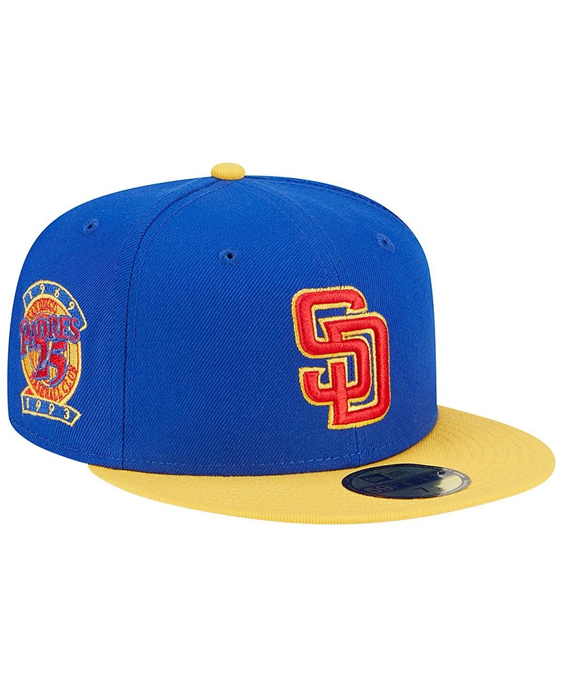 Men's New Era Royal, Yellow San Diego Padres Empire 59FIFTY Fitted Hat