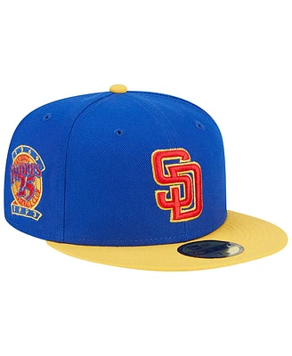 Men's New Era Royal, Yellow San Diego Padres Empire 59FIFTY Fitted Hat