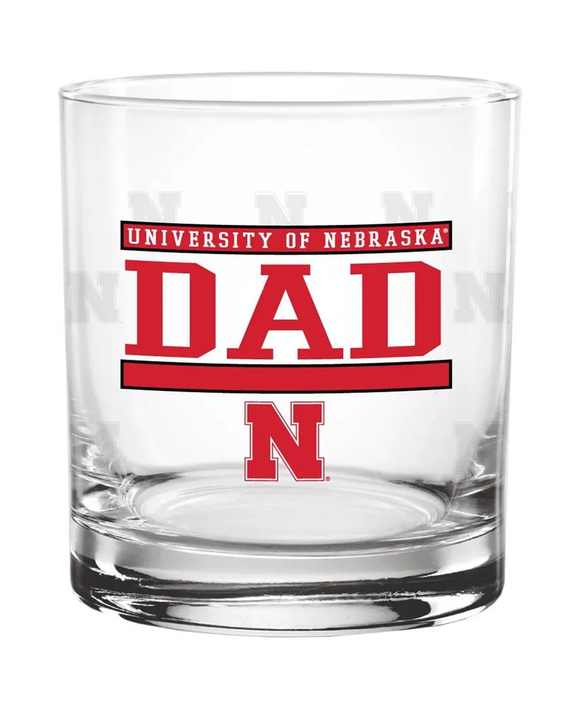 Nebraska Huskers 14 Oz Dad Rocks Glass