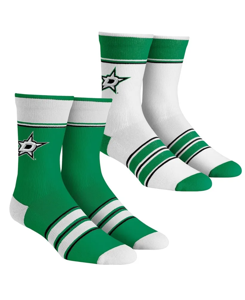 Youth Boys and Girls Rock 'Em Socks Dallas Stars Multi-Stripe 2-Pack Team Crew Sock Set