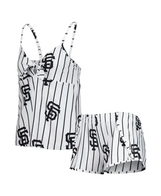 Women's Concepts Sport White San Francisco Giants Reel Allover Print Tank Top and Shorts Sleep Set