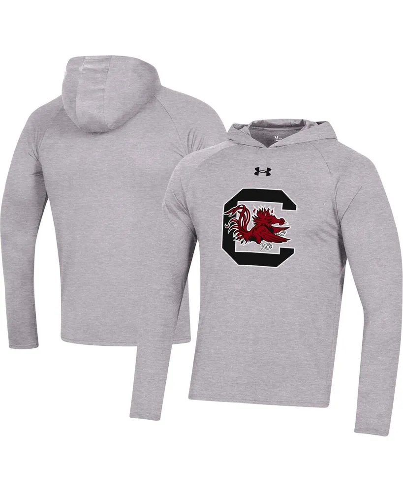 Under Armour Men's Under Armour Heather Gray South Carolina Gamecocks  School Logo Raglan Long Sleeve Hoodie Performance T-shirt | Plaza Las  Americas