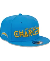 Men's New Era Powder Blue Los Angeles Chargers Word 9FIFTY Snapback Hat