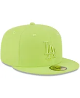 Men's New Era Neon Green Los Angeles Dodgers 2023 Spring Color Basic 59FIFTY Fitted Hat