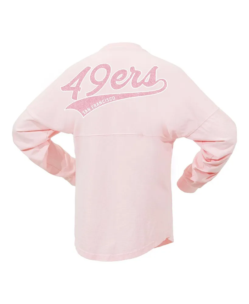 Women's Fanatics Pink San Francisco 49ers Millennial Spirit Jersey T-shirt