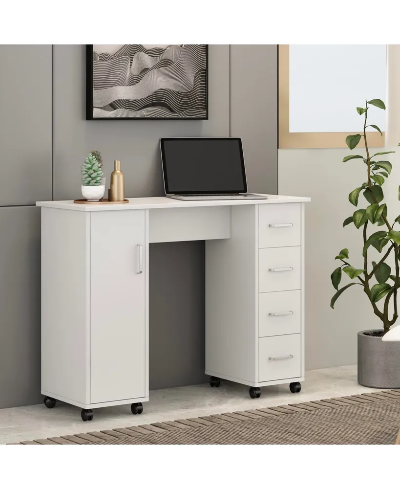 Simplie Fun Home Office Computer Desk Table With Drawers 41.73"L 17.72"W 31.5"H