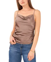 1.state Women's Sleeveless Cowl Neck Ruched Tank Top