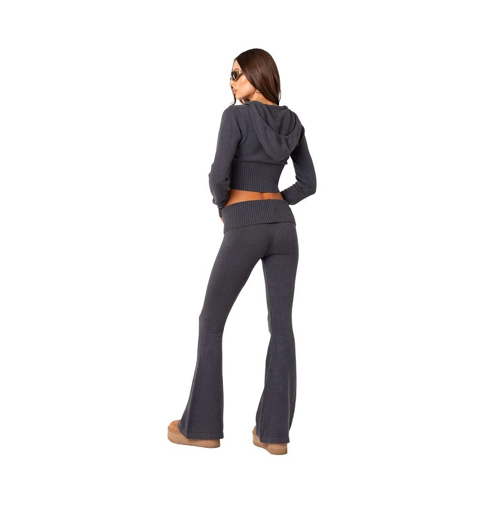 Women's Desiree knitted low rise fold over pants