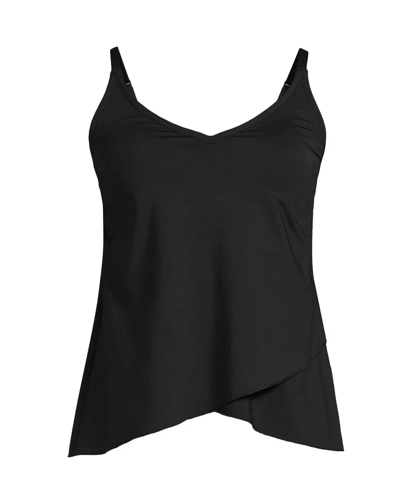 V-Neck Cropped Tankini Swim Top for Women