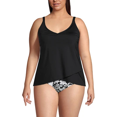Lands' End Women's Tulip Hem Tankini Top