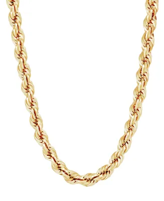 Glitter Rope Link 24" Chain Necklace in 14k Gold