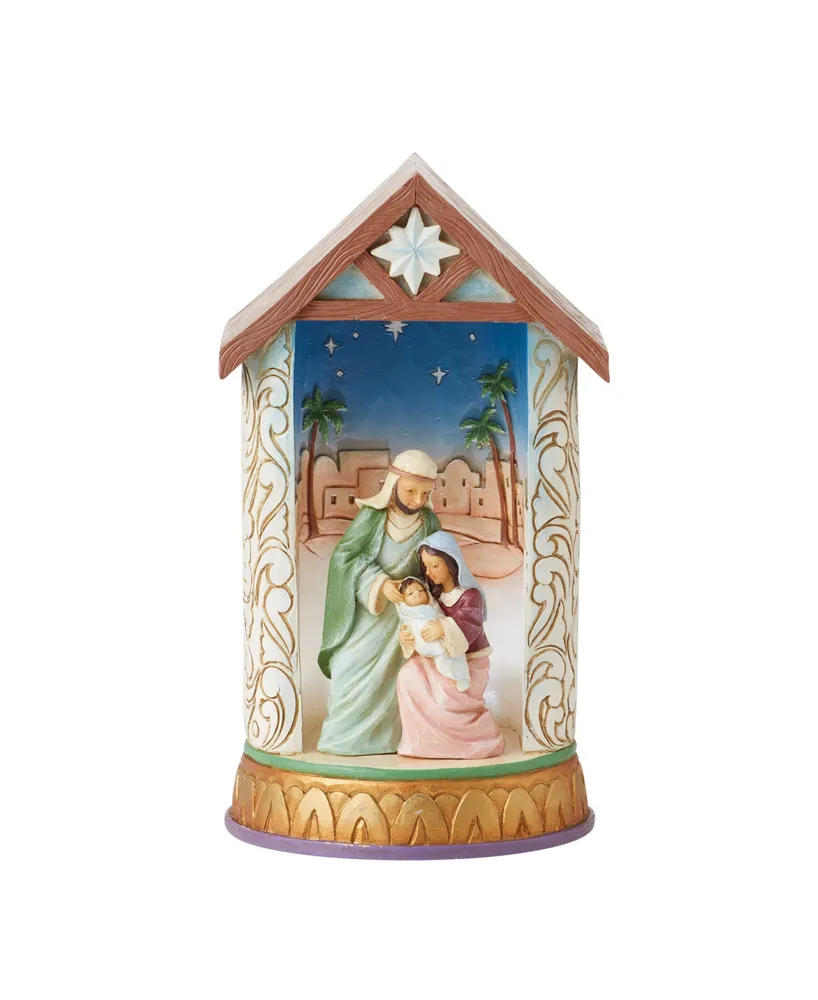 Jim Shore Holy Family Lighted Diorama Figurine