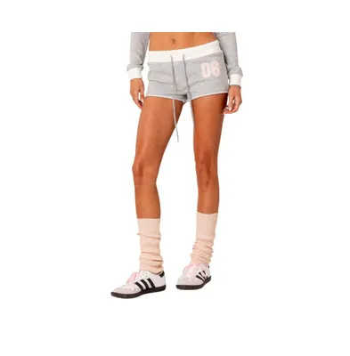 Women's Athletic Low Rise Shorts With Patch & Rolled Hem